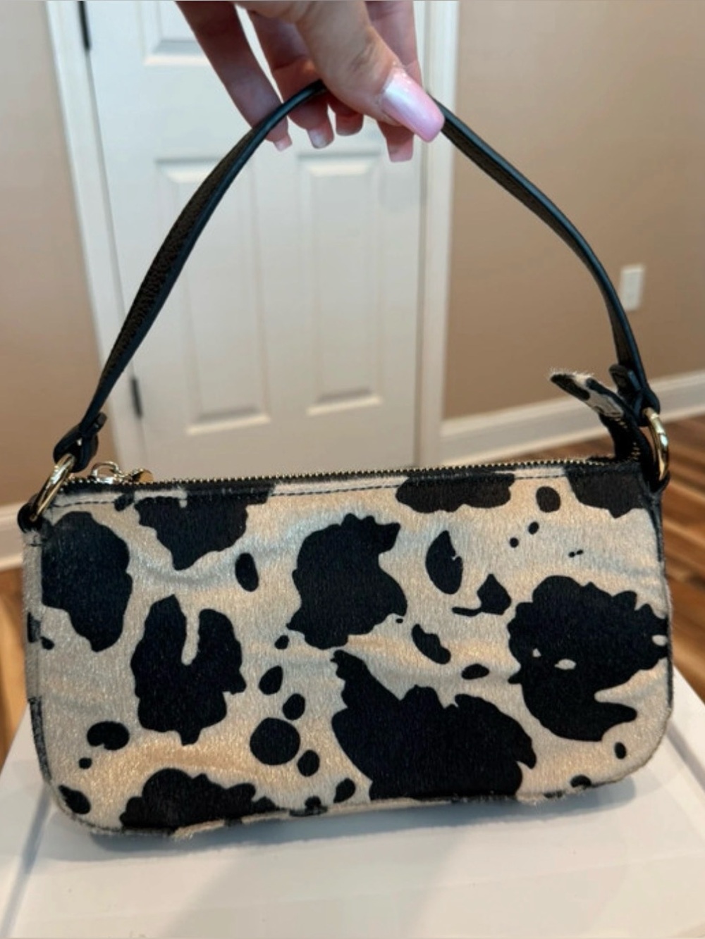 Frasier Sterling Hair-On Vegan Shoulder Bag